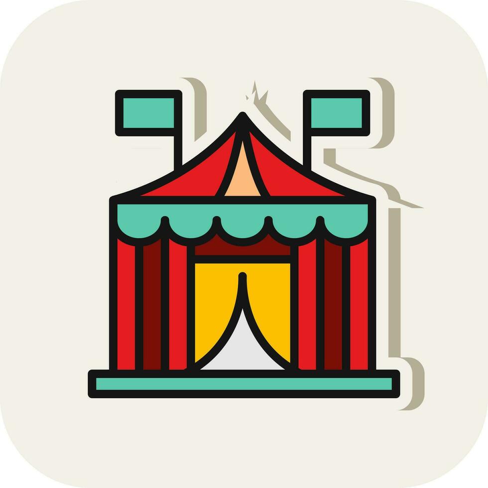 design de ícone de vetor de tenda de circo