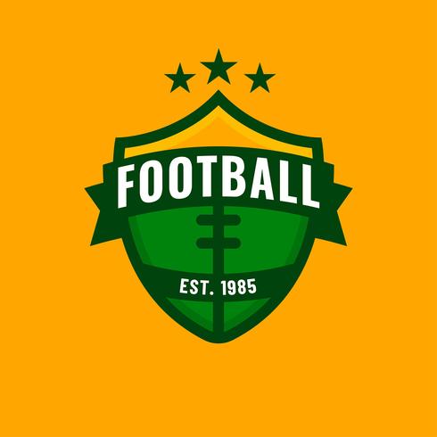 Logotipo de futebol americano escudo vector