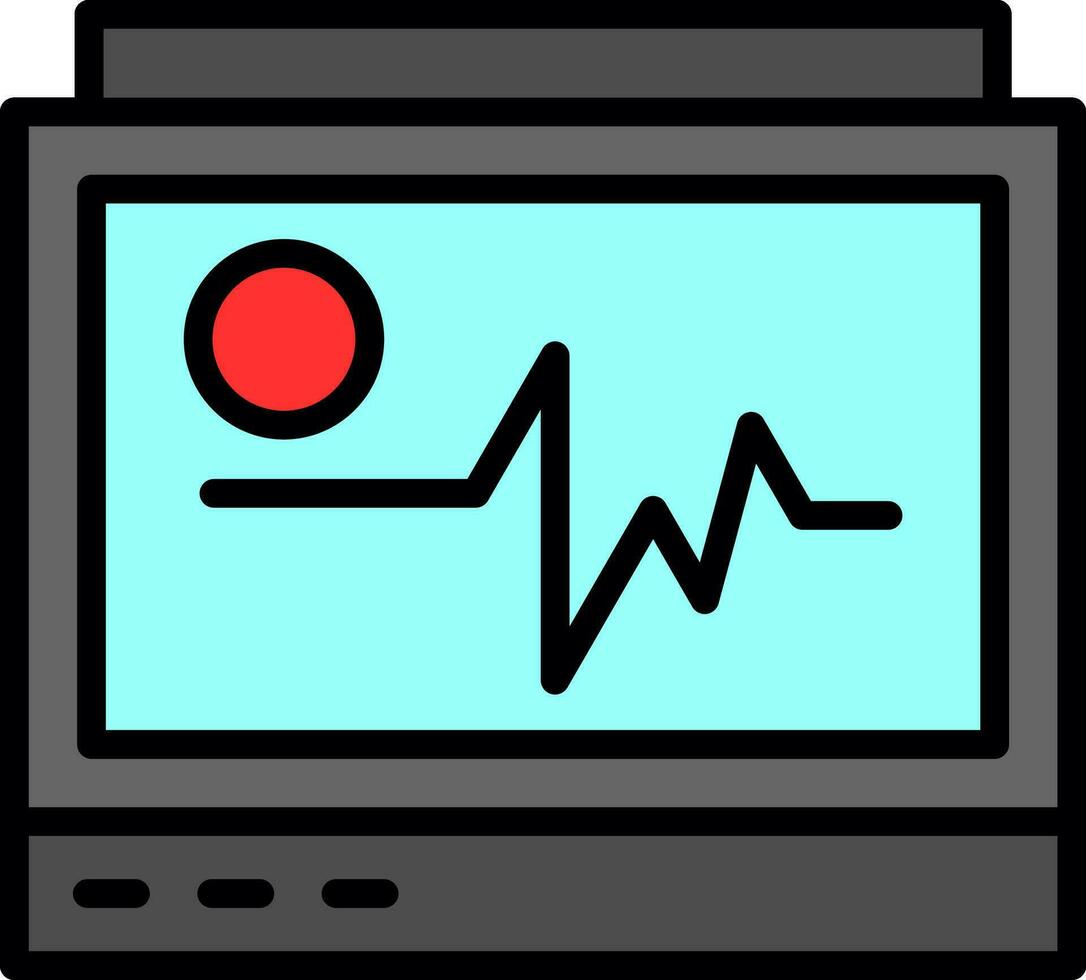 design de ícone de vetor de monitor de ecg