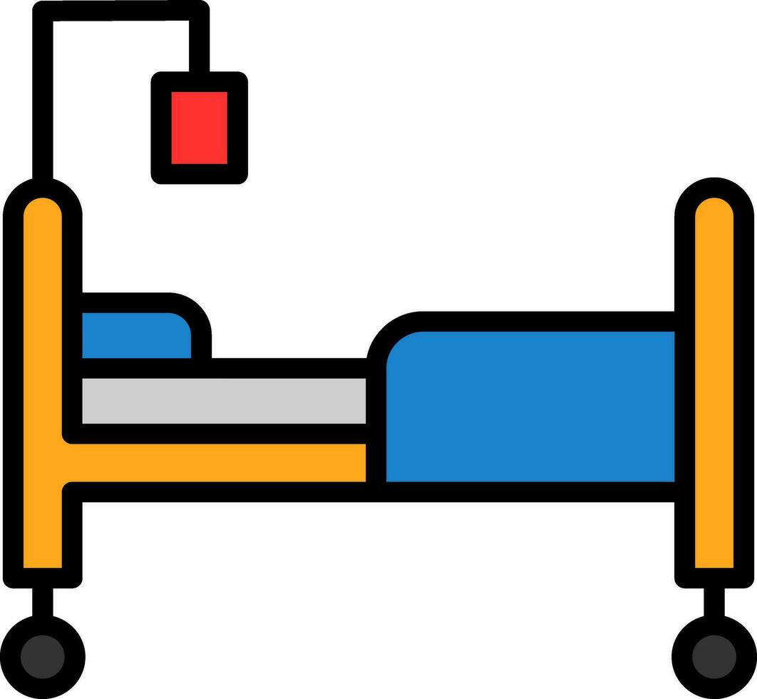 design de ícone de vetor de cama de hospital