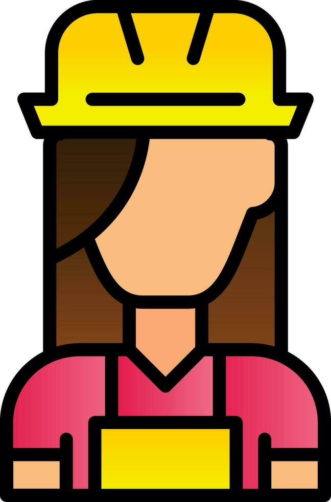 fêmea trabalhador vetor ícone Projeto
