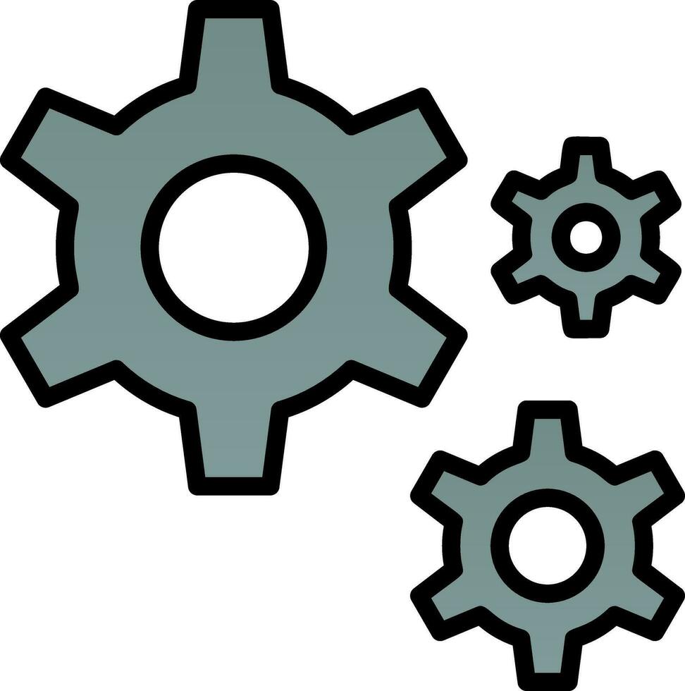 design de ícone vetorial de configurações vetor