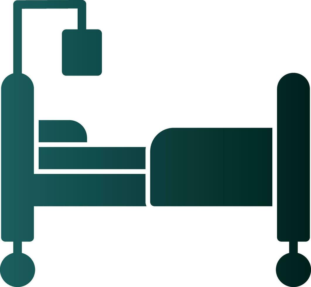 design de ícone de vetor de cama de hospital