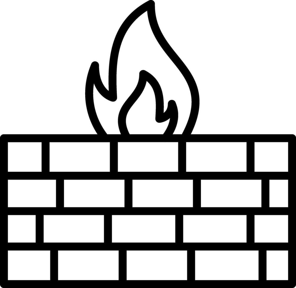 design de ícone de vetor de firewall