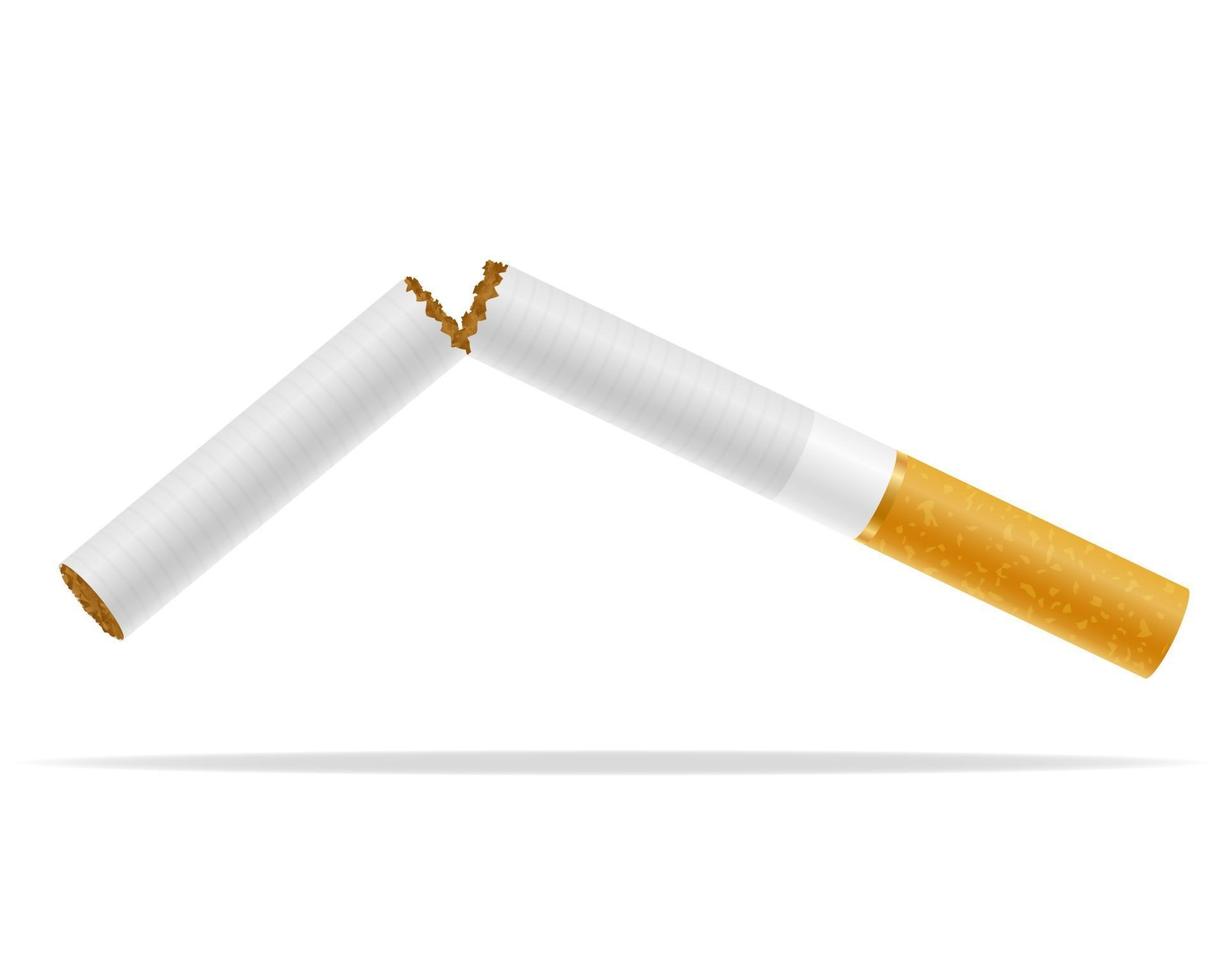 cigarros com ilustração vetorial de estoque de filtro branco isolado no fundo vetor