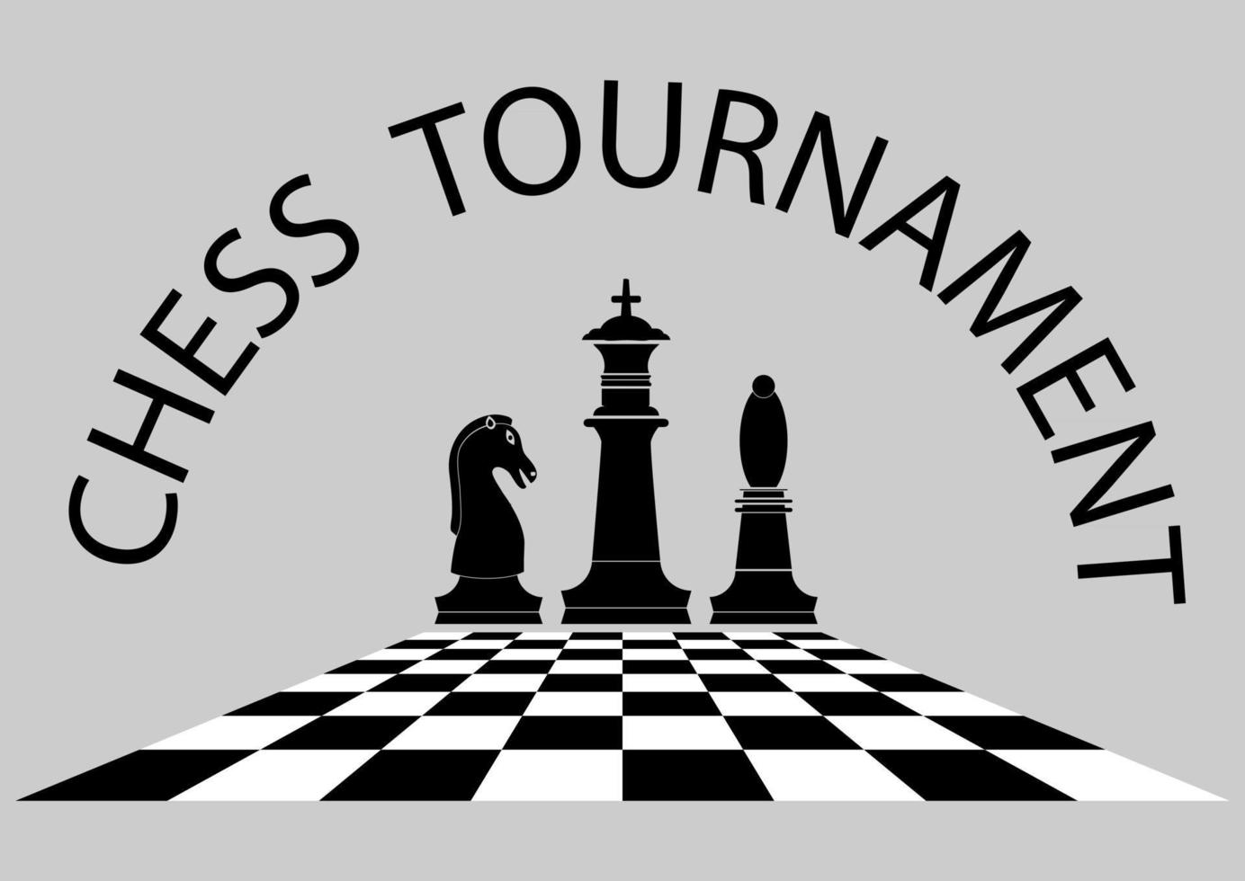 modelo de pôster de torneio de xadrez vetor