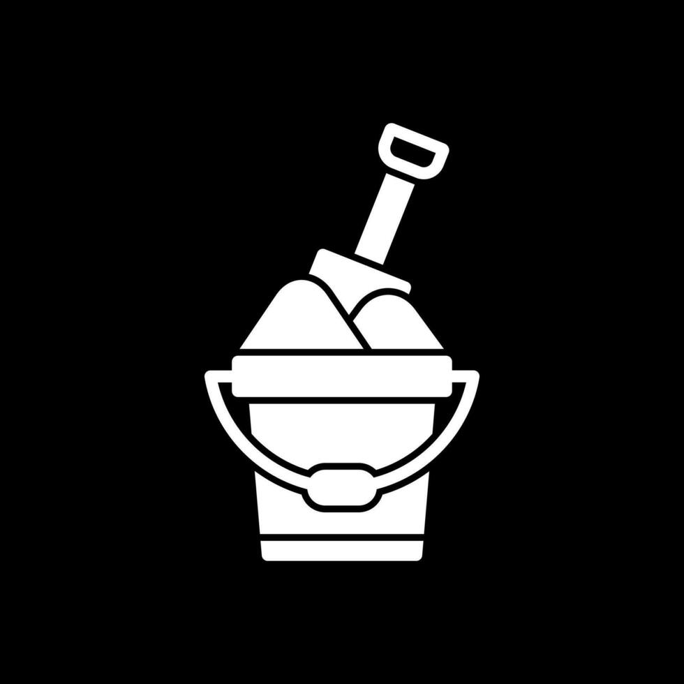 design de ícone de vetor de balde de areia