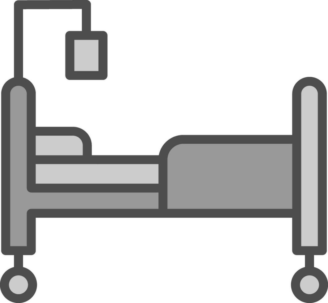 design de ícone de vetor de cama de hospital