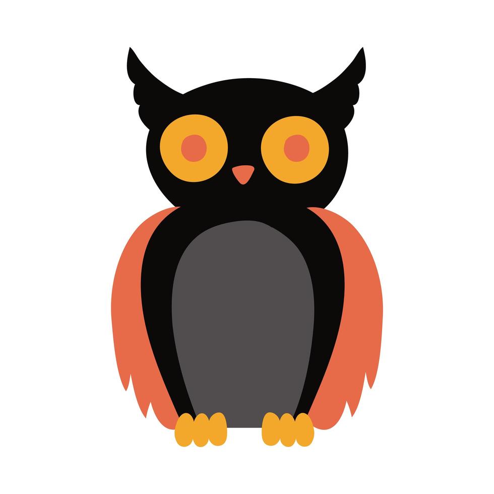 ícone de estilo simples de coruja de halloween vetor