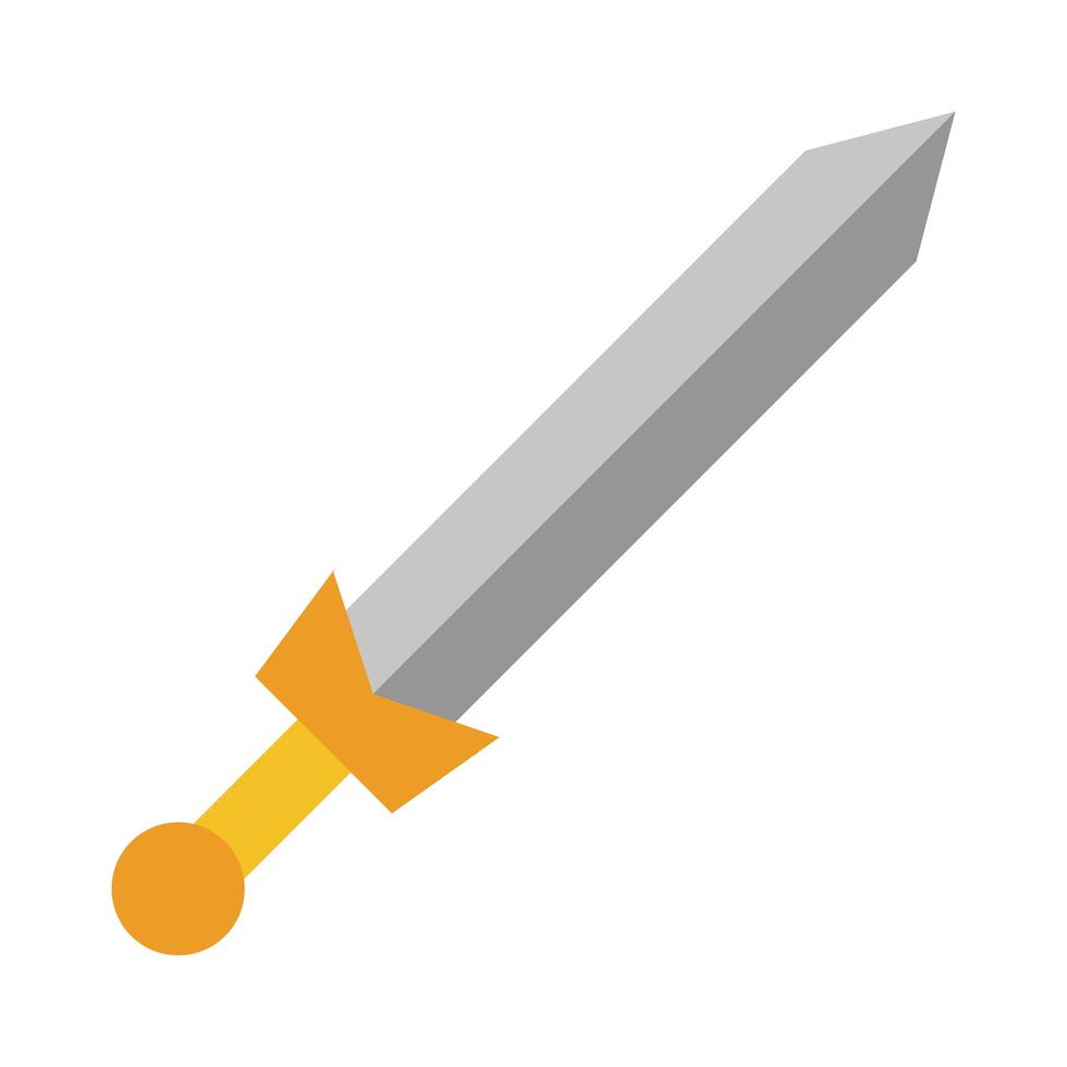 ícone de estilo simples de arma espada vetor
