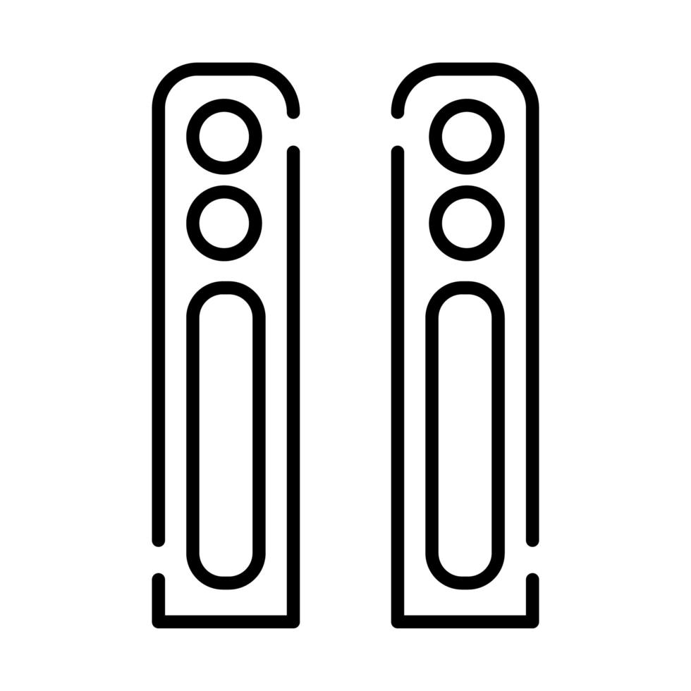 barra de alto-falantes ícone de estilo de linha vetor