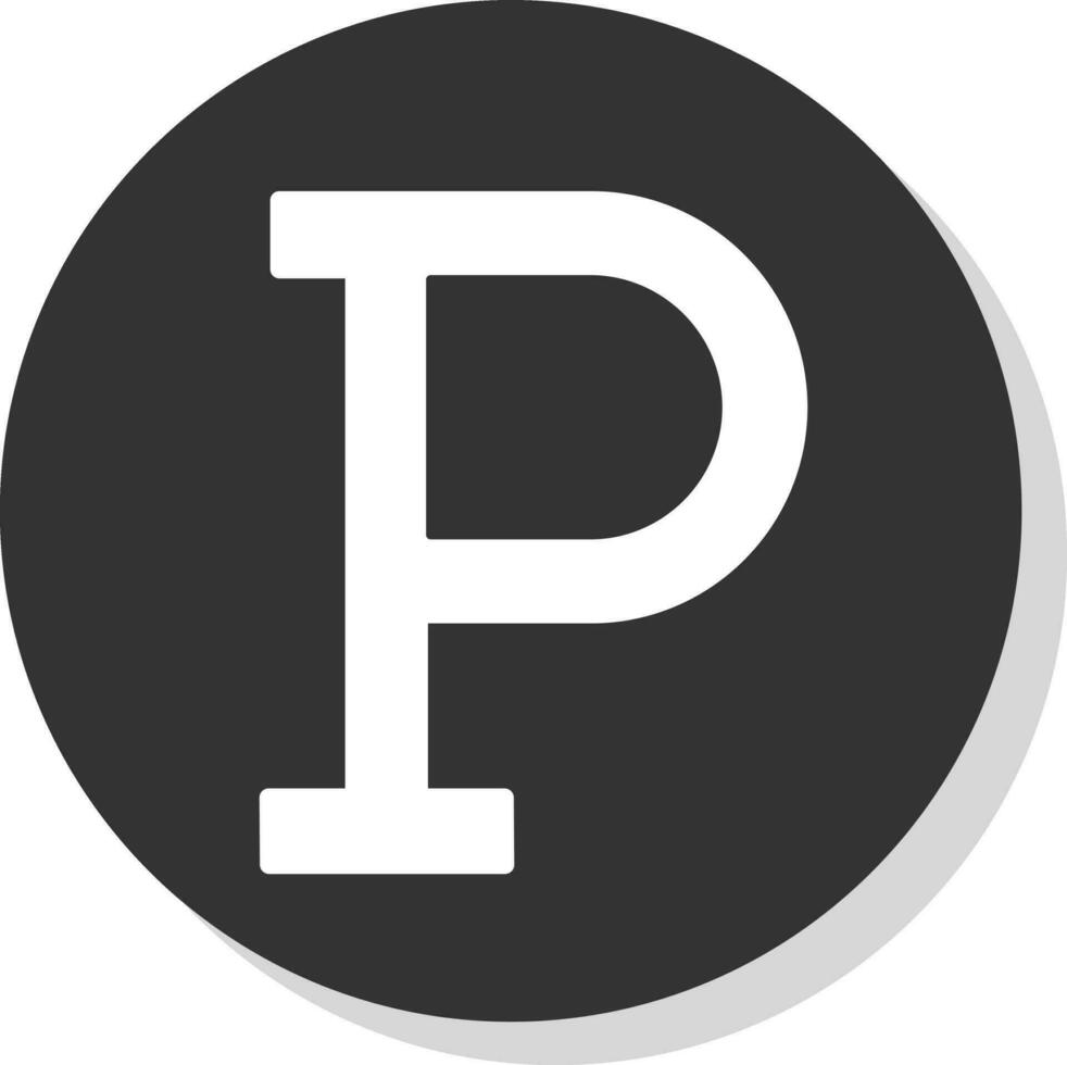 carta p vetor ícone Projeto