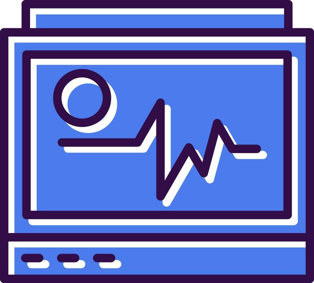 design de ícone de vetor de monitor de ecg