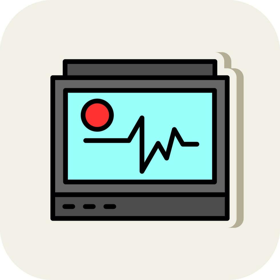 design de ícone de vetor de monitor de ecg