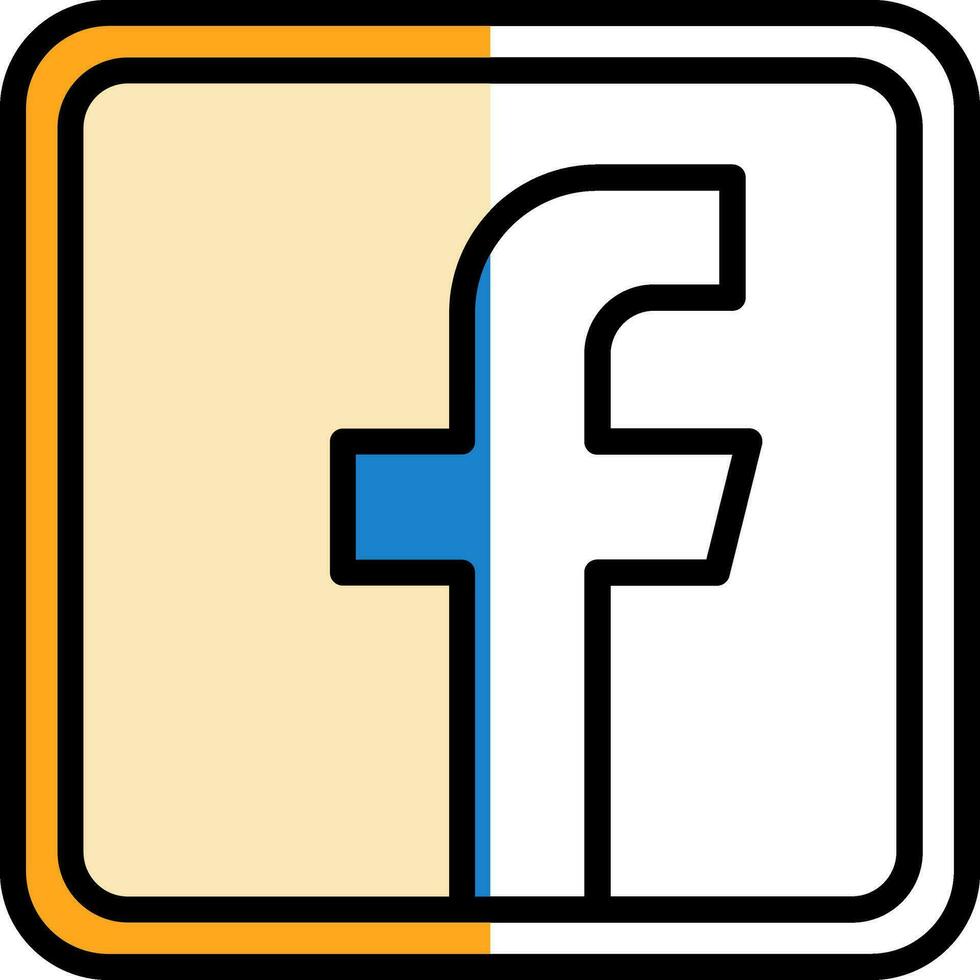 Facebook logotipo vetor ícone Projeto