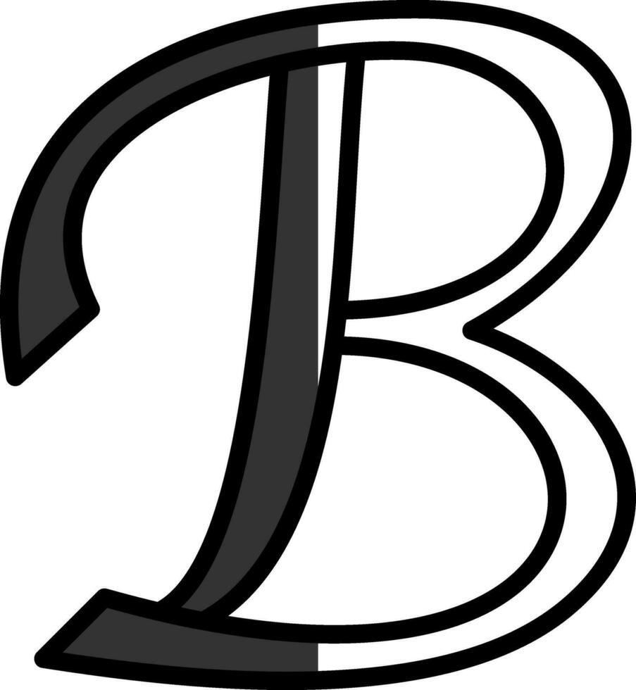 carta b vetor ícone Projeto