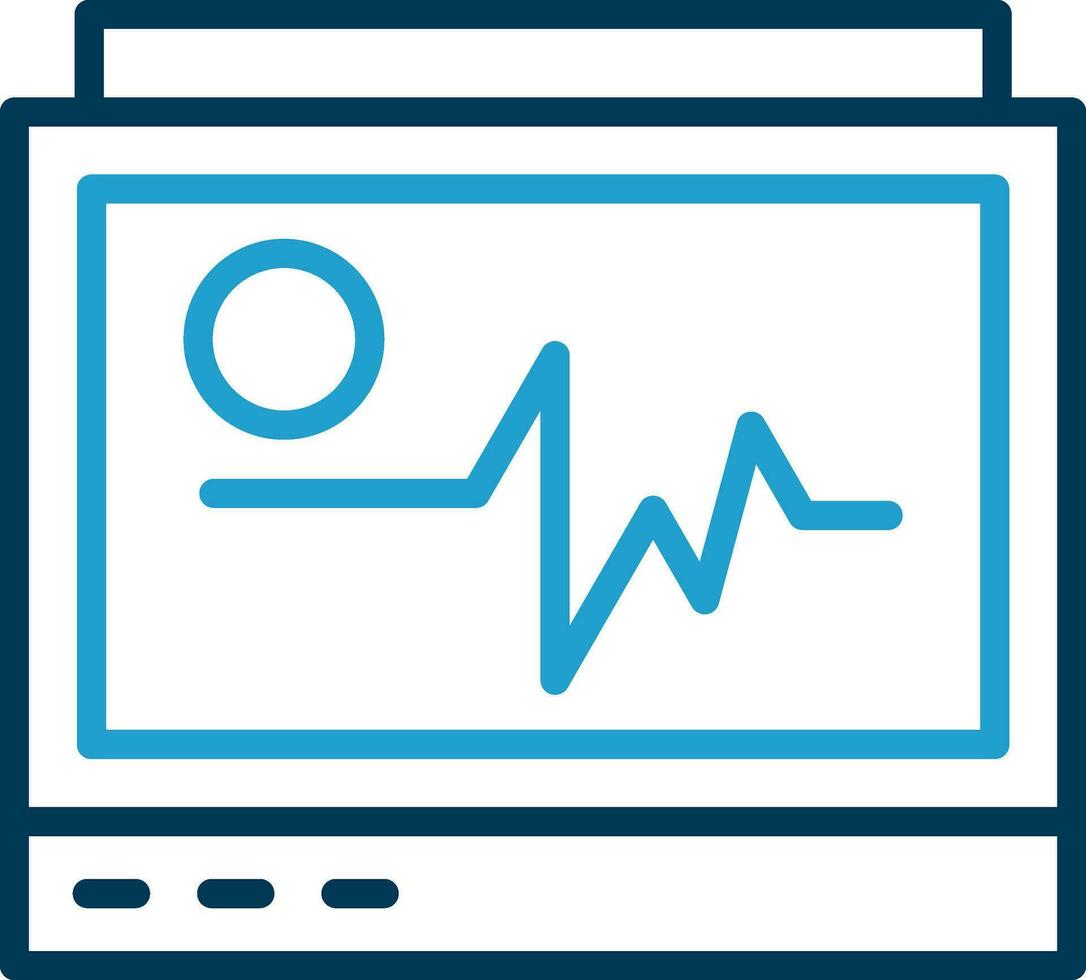 design de ícone de vetor de monitor de ecg