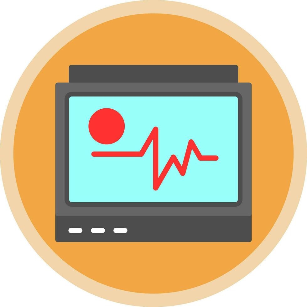 design de ícone de vetor de monitor de ecg