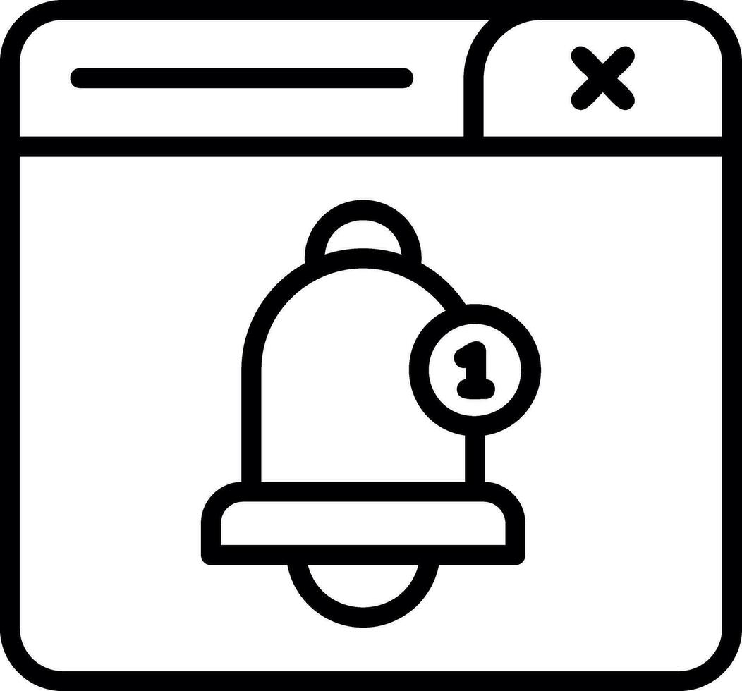 design de ícone de vetor de sino de notificação