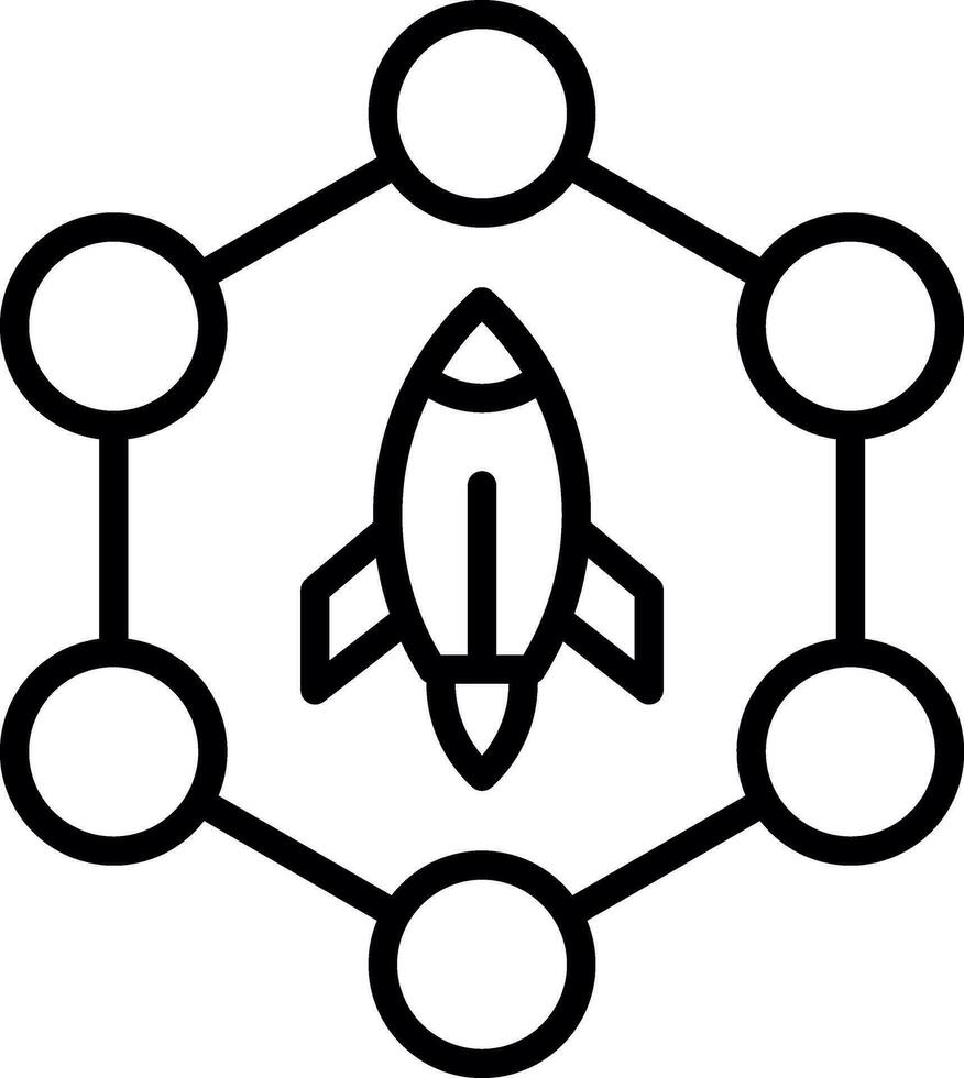 design de ícone de vetor de foguete