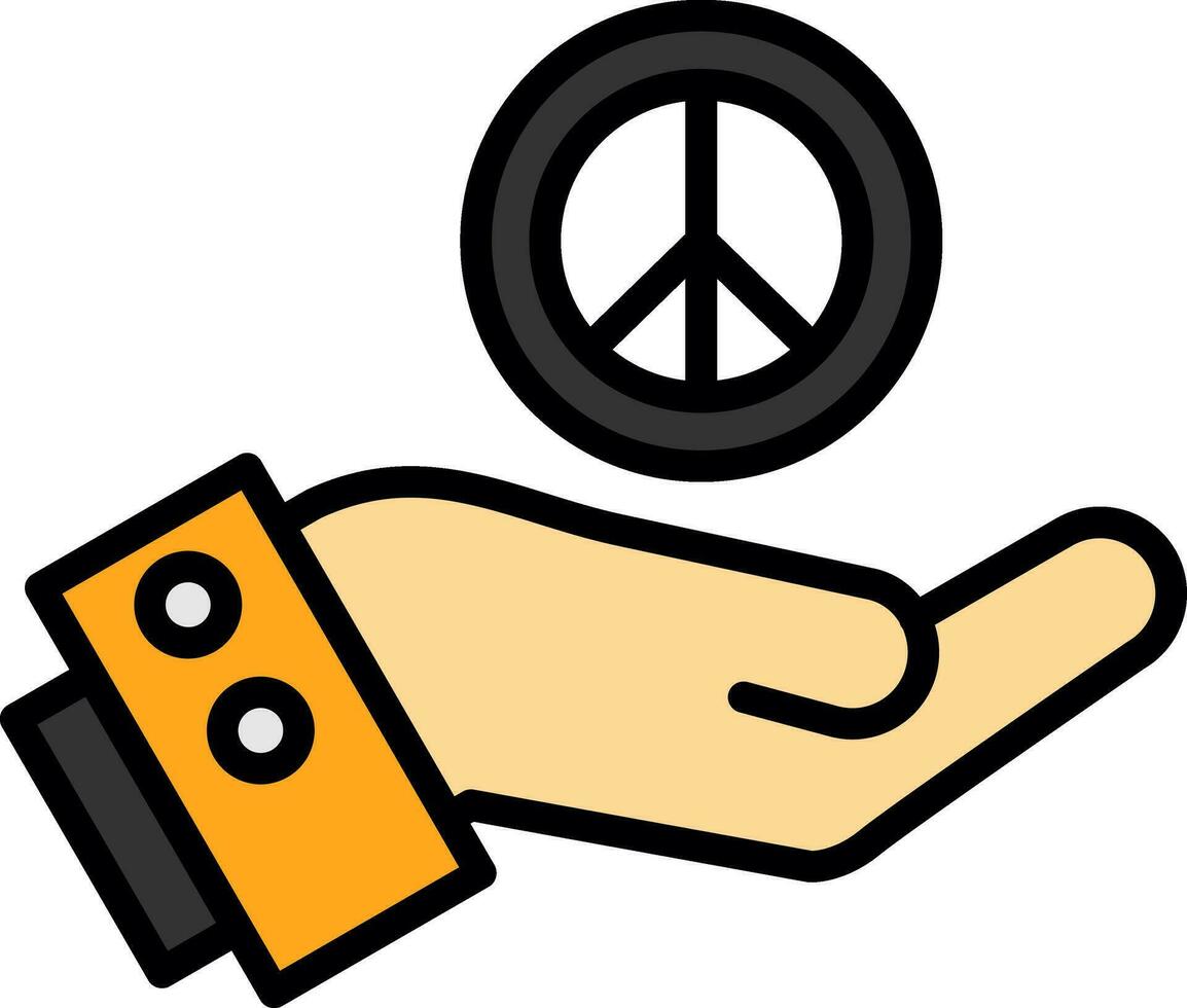 design de ícone de vetor de paz