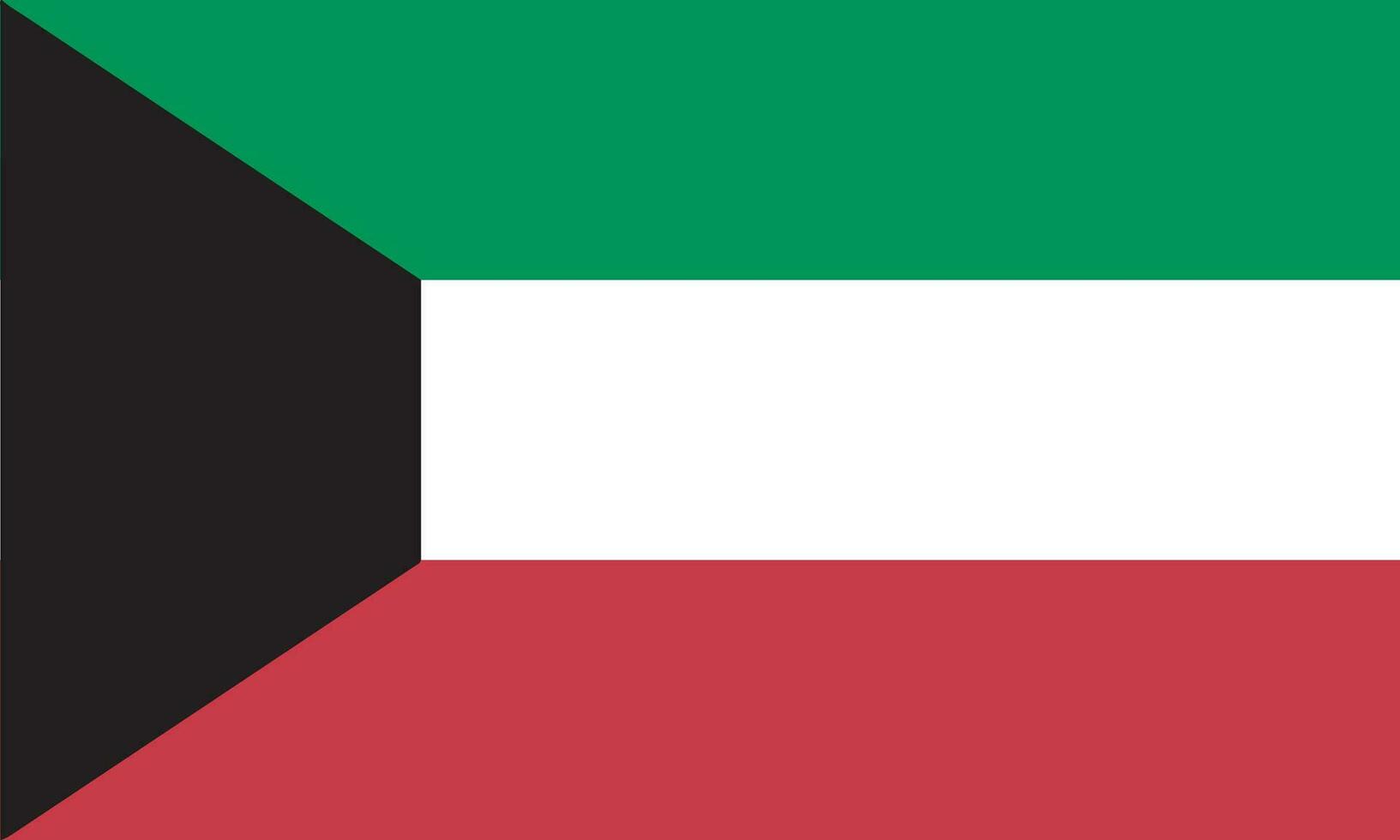 nacional Kuwait bandeira, oficial cores, e proporções. vetor ilustração. eps 10 vetor.