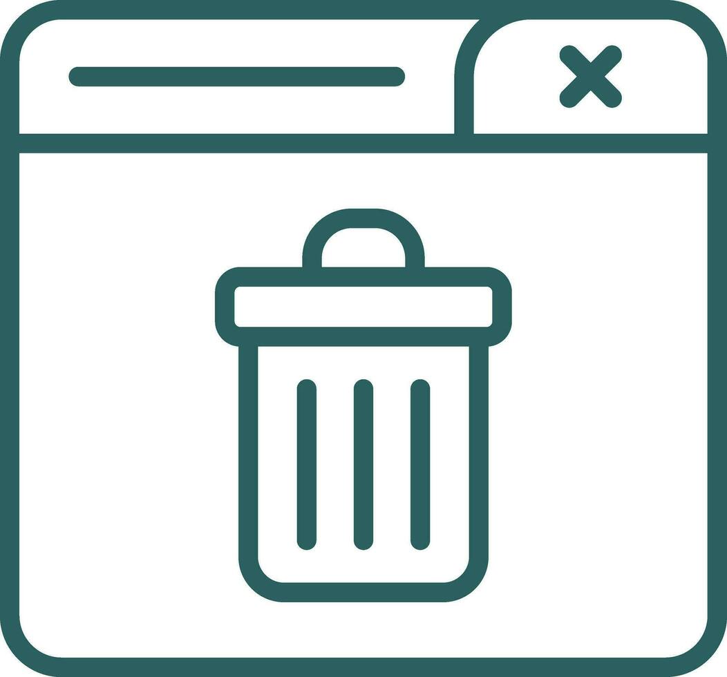 design de ícone vetorial de lata de lixo vetor