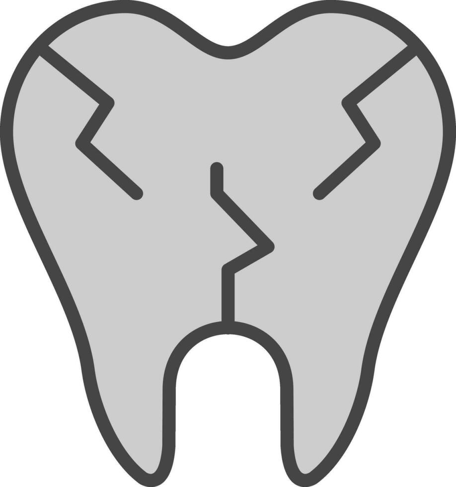 quebrado dente vetor ícone Projeto