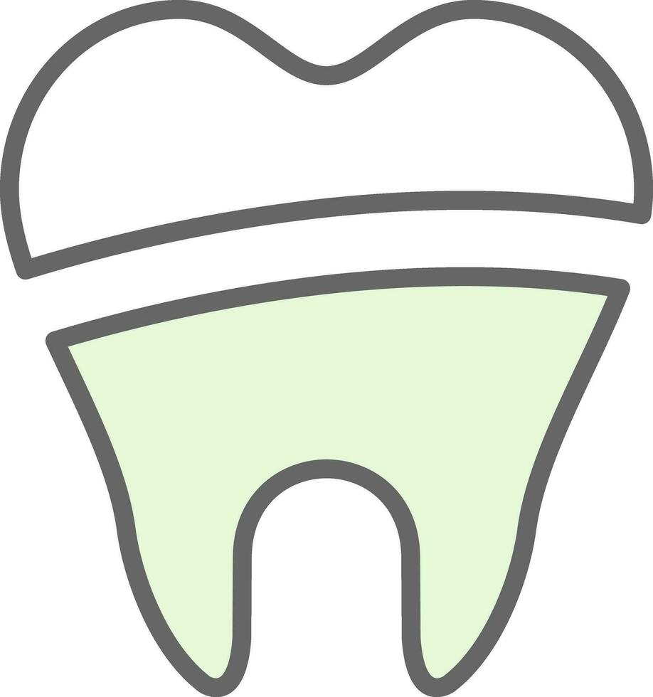 dental o preenchimento vetor ícone Projeto