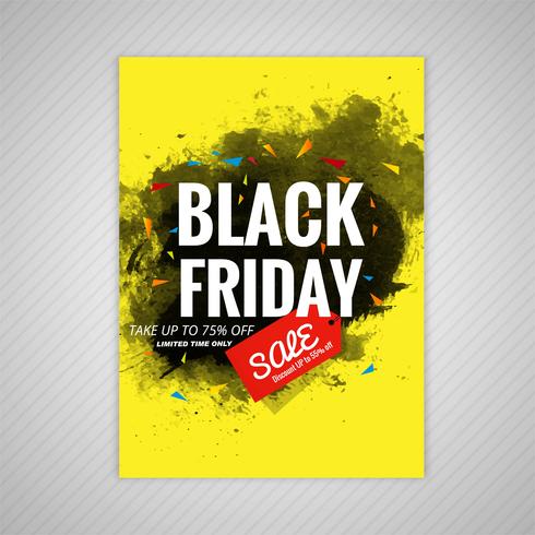 Resumo Black friday brochura venda modelo vector illustration