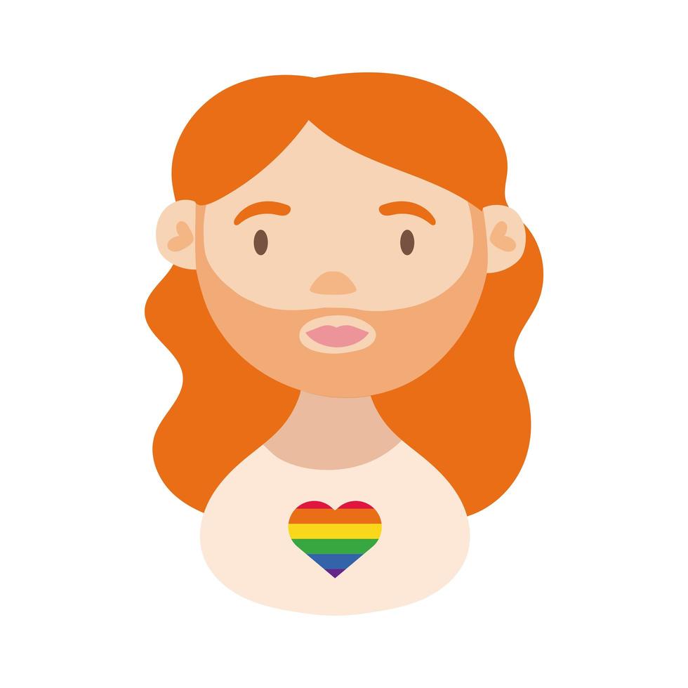 ícone do personagem orgulho lgbtq vetor