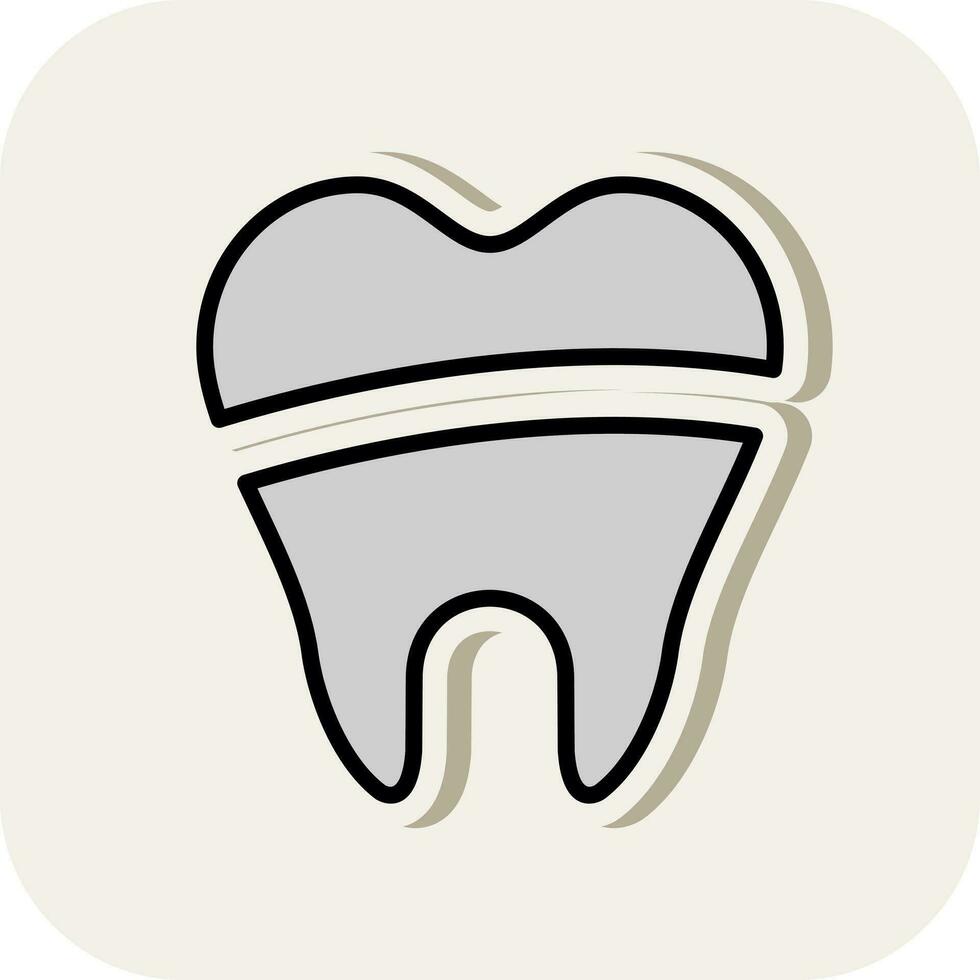 dental o preenchimento vetor ícone Projeto