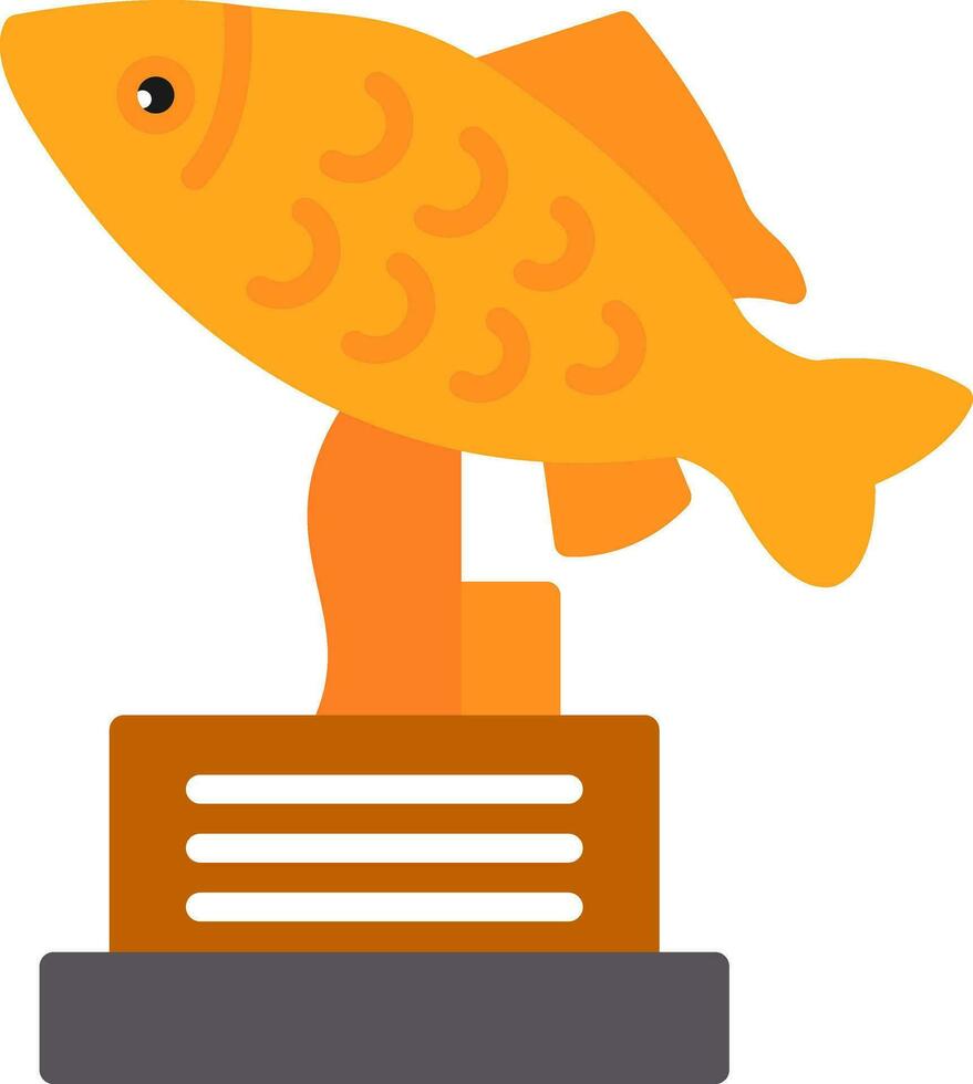 design de ícone de vetor de troféu de pesca