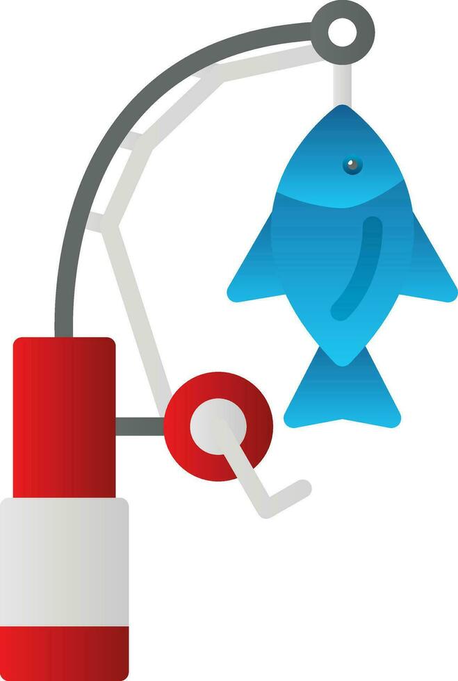 design de ícone de vetor de vara de pesca