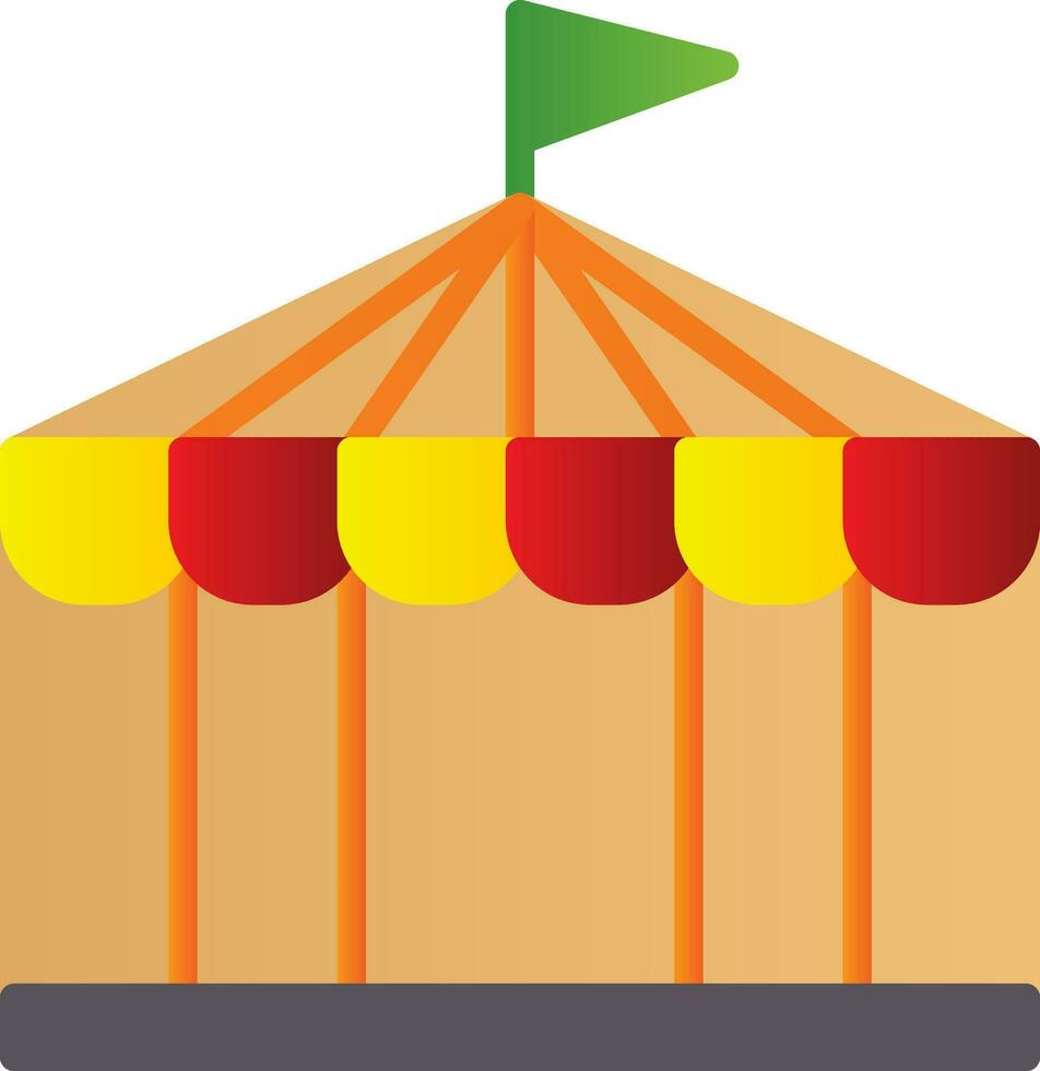 design de ícone de vetor de tenda de circo