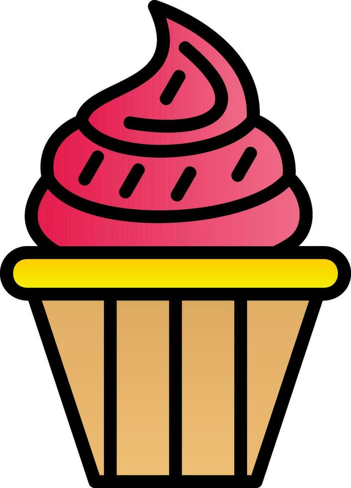 design de ícone de vetor de cupcake