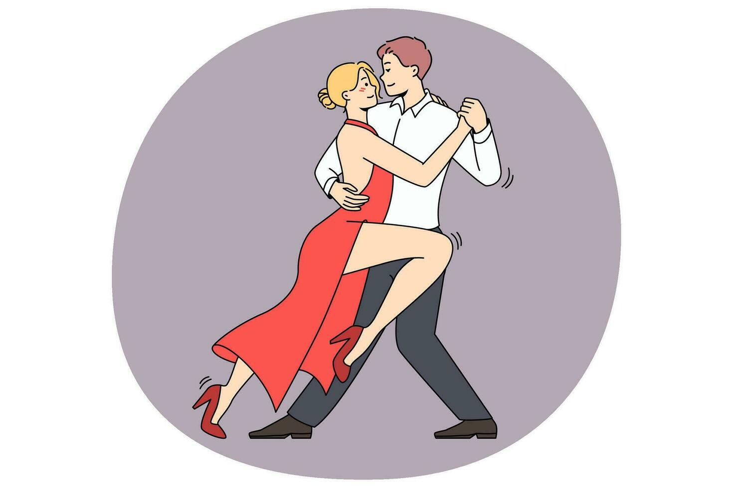 homem e mulher dançando tango vetor