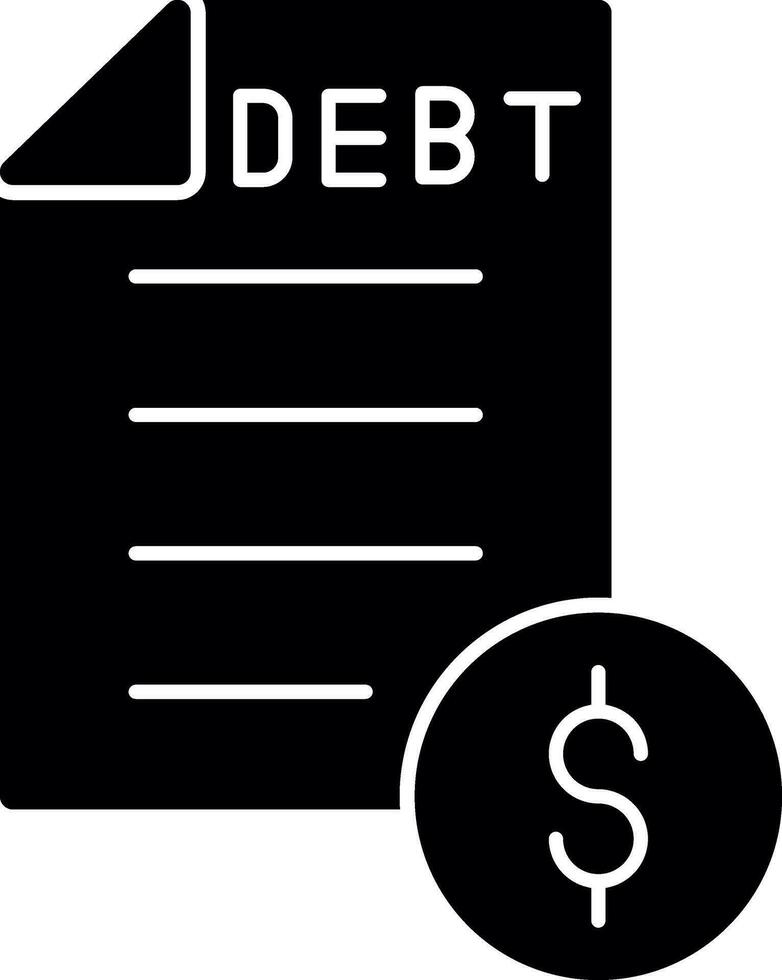 design de ícone de vetor de dívida