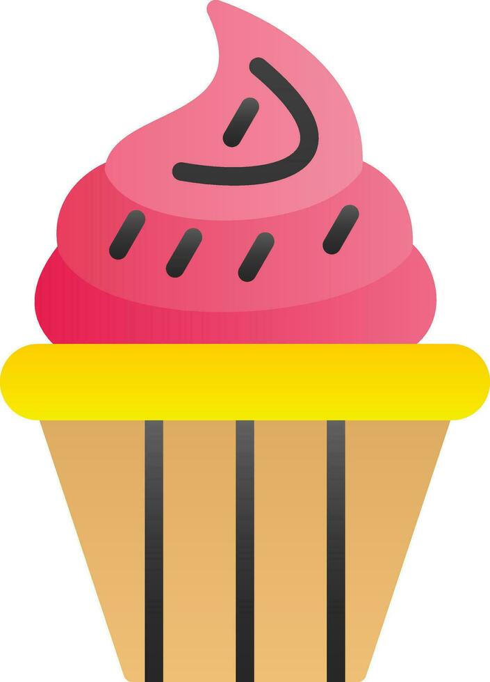 design de ícone de vetor de cupcake