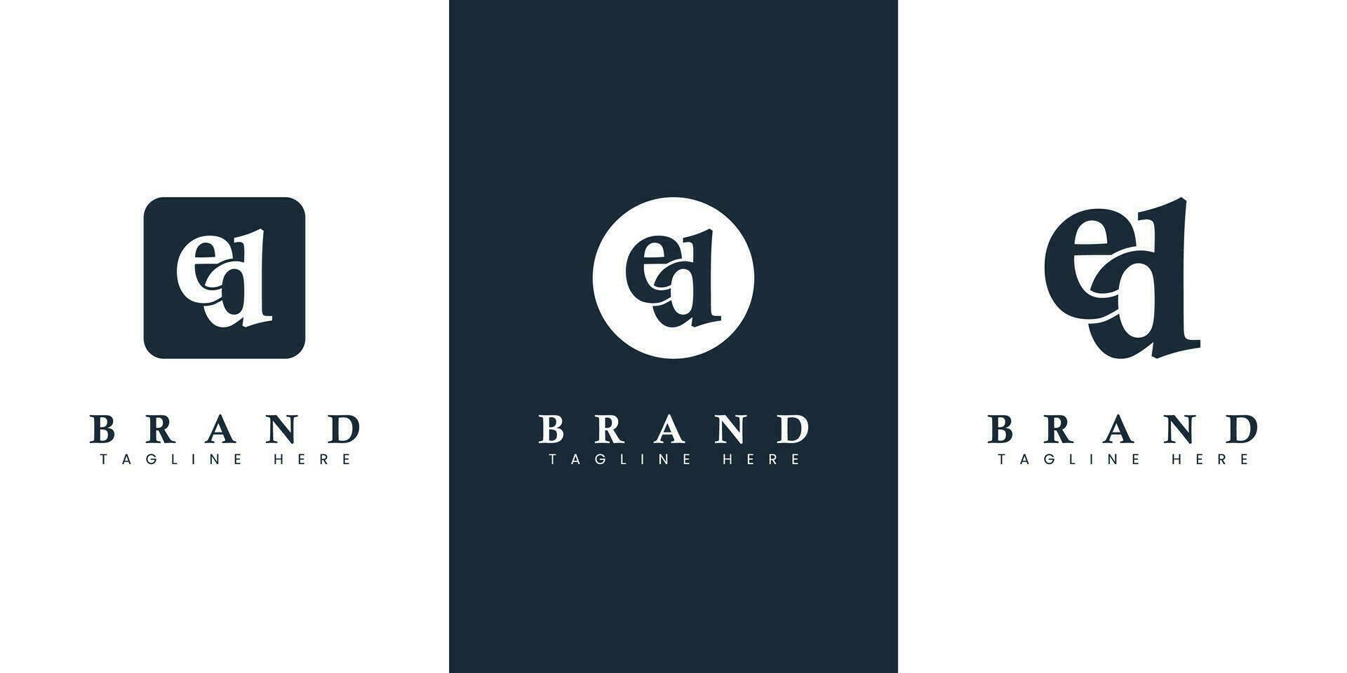 moderno e simples minúsculas ed carta logotipo, adequado para o negócio com ed ou de iniciais. vetor