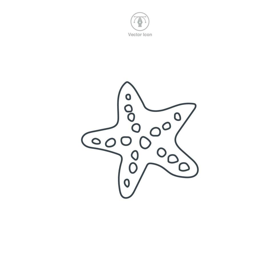 estrelas do mar ícone símbolo vetor ilustração isolado em branco fundo