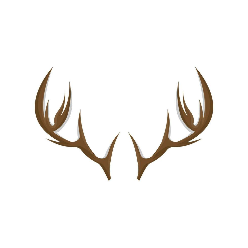 veado chifre logotipo, animal vetor, minimalista simples projeto, ilustração símbolo ícone vetor