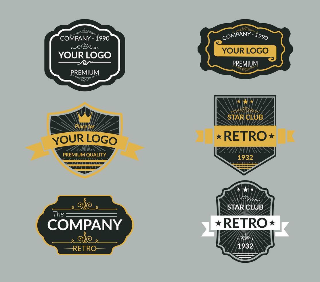 vetor logotipo e vintage logotipos elemento.