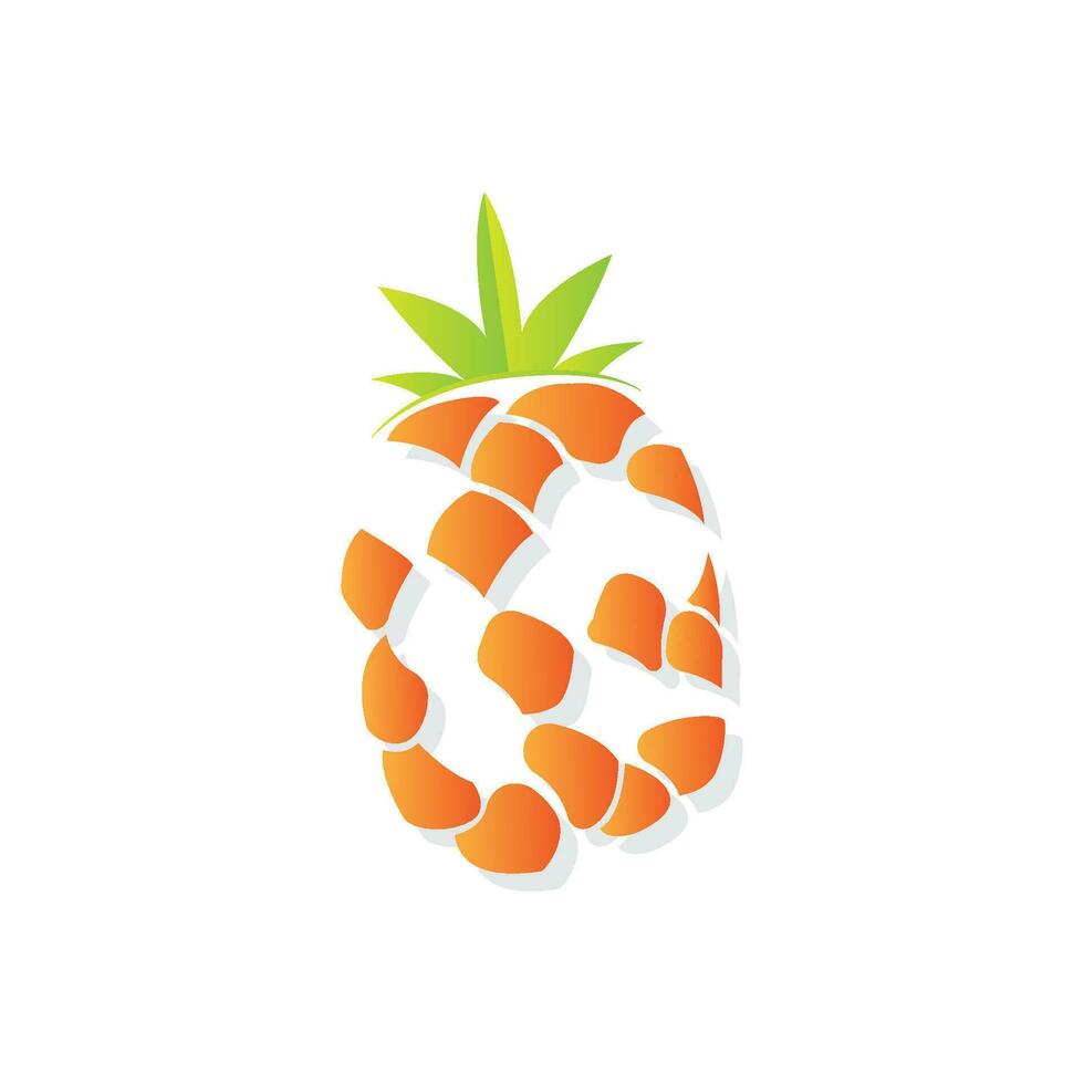 abacaxi logotipo, vetor jardim Fazenda fresco fruta, Projeto para simples fruta fazer compras suco