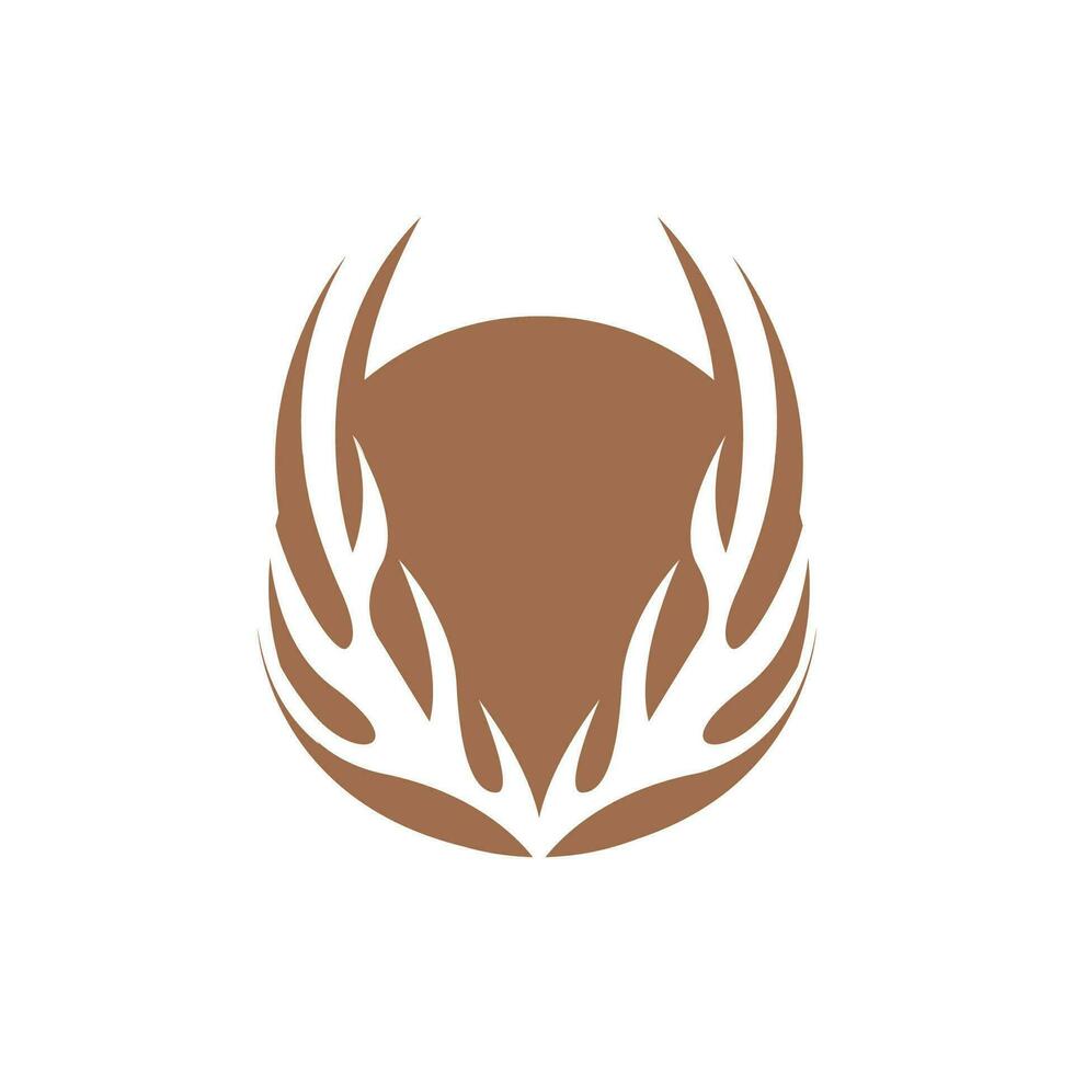 veado chifre logotipo, animal vetor, minimalista simples projeto, ilustração símbolo ícone vetor