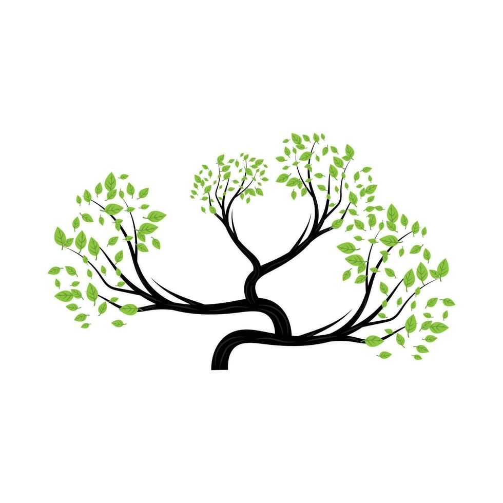 bonsai árvore logotipo. simples minimalista silhueta projeto, plantar vetor, ícone ilustração elemento vetor