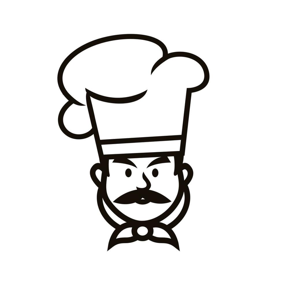 chefe de cozinha restaurante mascote logotipo ícone Projeto vetor