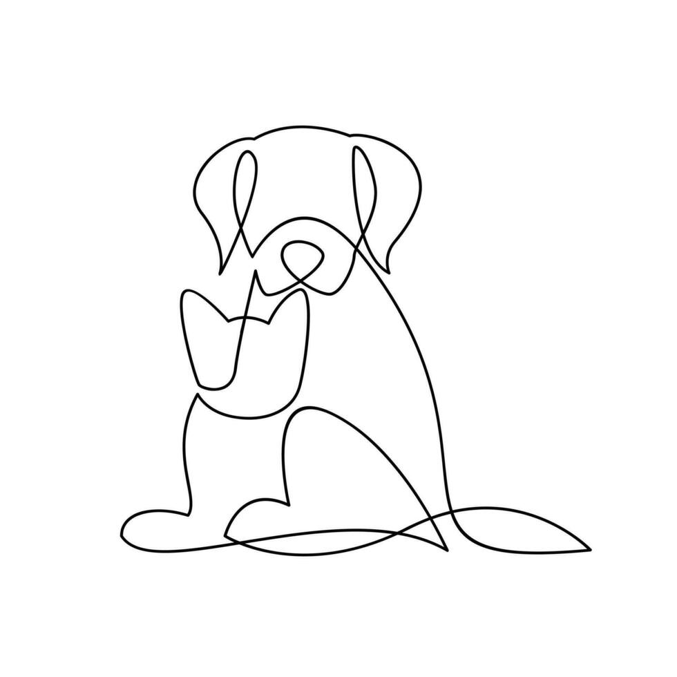 gato e cachorro linha solteiro logotipo ícone Projeto ilustração modelo vetor