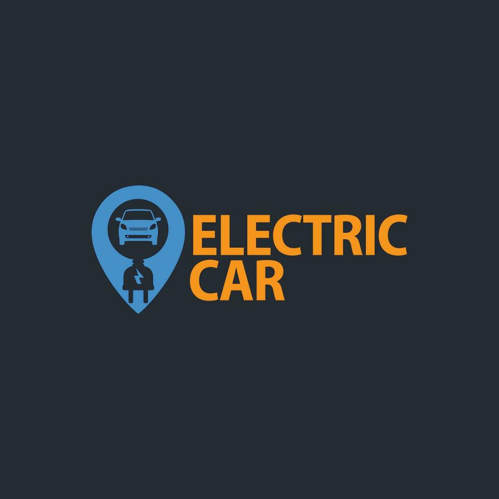 elétrico carro logotipo vetor