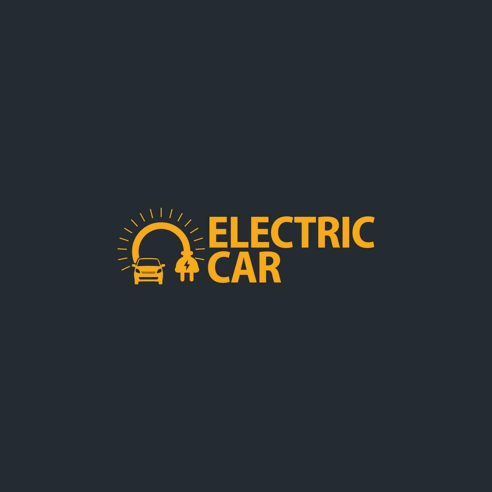 elétrico carro logotipo vetor